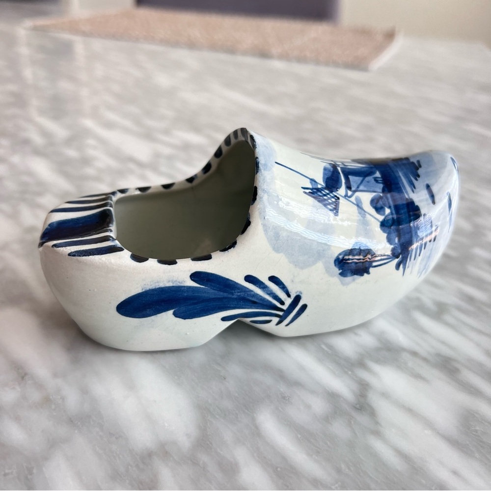 DELFT Ceramic Decorative Clog Planter - 6”